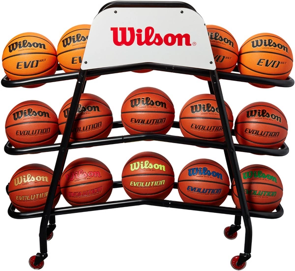 WILSON wózek / stojak na piłki do koszykówki na kółkach