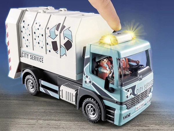 Playmobil Śmieciarka z sygnałem świetlnym 70885