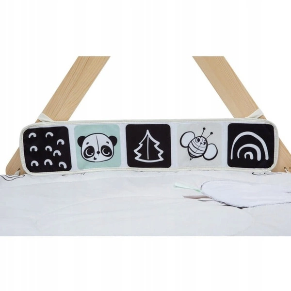 TINY LOVE gimnastyka mata edukacyjna drewniany stojak zabawa