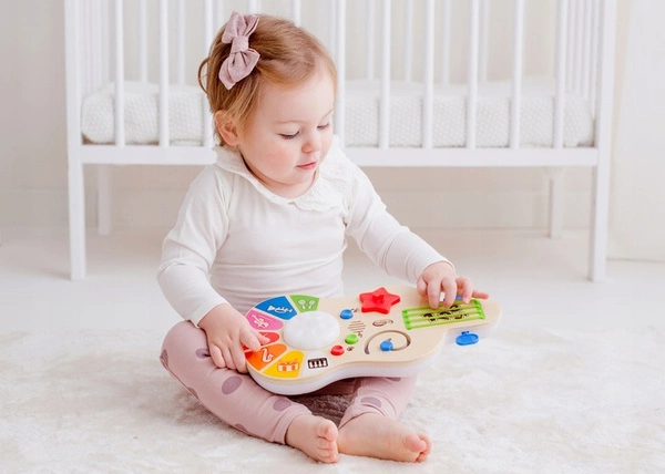 DUMEL Gitara Świat Dźwięków drewniana dla dzieci