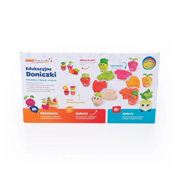 Edukacyjne Doniczki Sensoryczne Puzzle Układanka