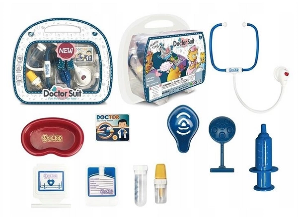 Zestaw lekarski doktor akcesoria światło stetoskop walizka