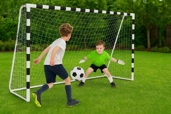 NEOPRO 99329 bramka piłkarska treningowa do ogrodu metal metalowa mocna 240x160