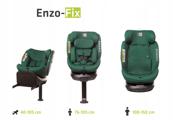 4BABY ENZO-fix fotelik samochodowy obrotowy 40-150 cm ISOFIX I-SIZE 0-36 kg
