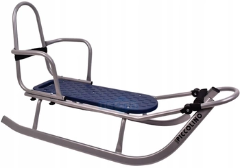 ADBOR Piccolino Sanki Metalowe z oparciem srebrne