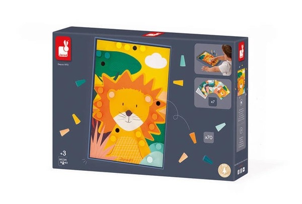 Janod - Układanka drewniana mozaika Zwierzątka 3+