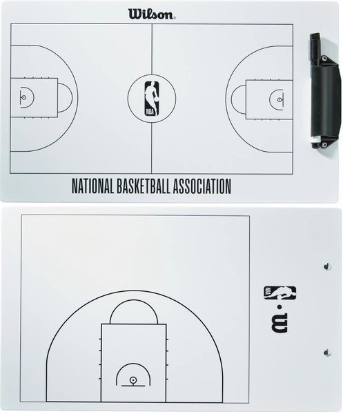 WILSON NBA tablica trenerska taktyczna dwustronna suchościeralna + mazak + torba