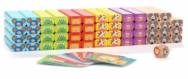 TOP BRIGHT Gra zręcznościowa drewniana wieża ze zwierzętami