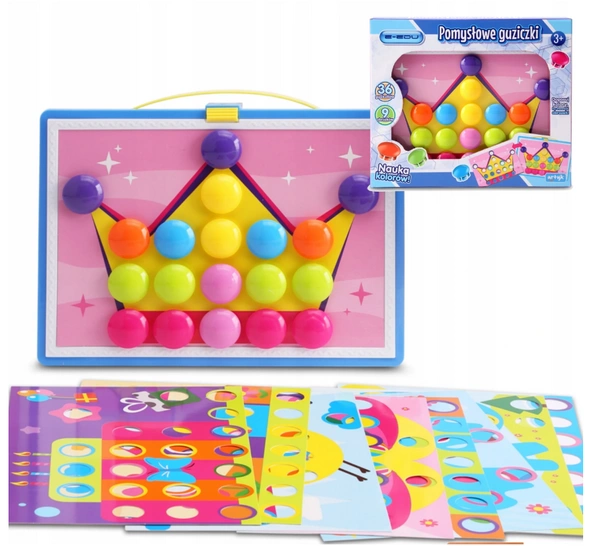 E-EDU układanka GUZICZKI księżniczki trening rączki