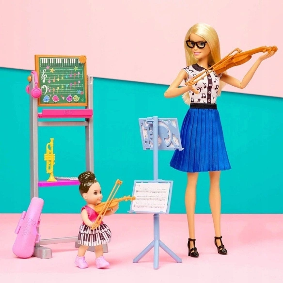 BARBIE Kariera nauczycielka muzyki 2 lalki FXP18