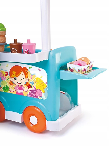 DUMEL Wózek z lodami zestaw akcesoria 26 elementów dźwięk 18M+