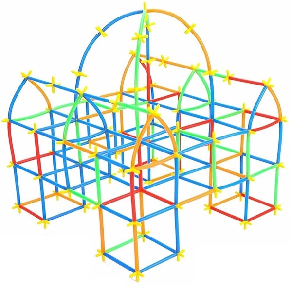 ASKATO Klocki Słomki konstrukcyjne 1000 elementów BOX