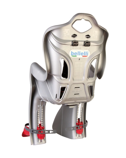 BELLELLI B-One Standard fotelik rowerowy na ramę srebrny