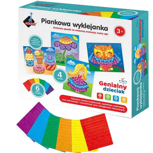 ASKATO Piankowa kreatywna Wyklejanka MOZAIKA 3+
