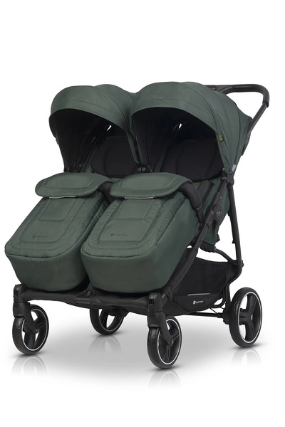 EURO-CART wózek bliźniaczy DOBLO podwójny 2 pokrowce + folia do 22kg+ 1 sztuka gondola