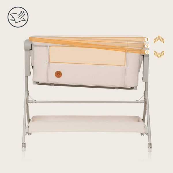 LIONELO LEONIE PLUS 3w1 Łóżeczko dostawne kołyska niemowlęce