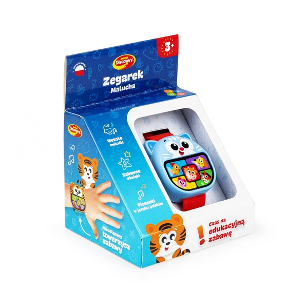DUMEL ZEGAREK MALUCHA KOTEK nauka dla dzieci regulowany piosenki mówi PL