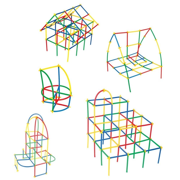 ASKATO Klocki Słomki konstrukcyjne 1000 elementów BOX