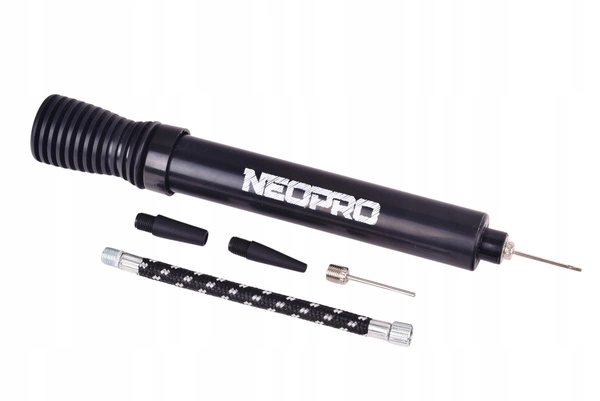NEOPRO POMPKA DO PIŁEK Z WĘŻYKIEM dwukierunkowa +IGŁA x2 + 2 adaptery