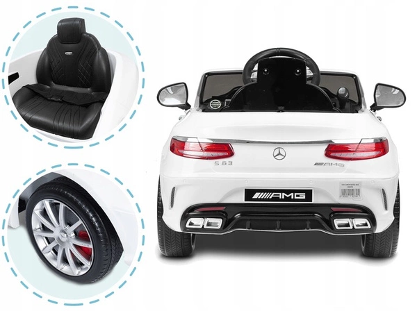 Mercedes-Benz S63 AMG auto pojazd na akumulator pilot 2 silniki