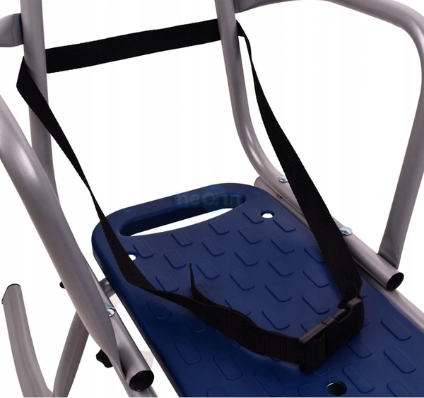 ADBOR Piccolino Sanki Metalowe z popychaczem i oparciem srebrne