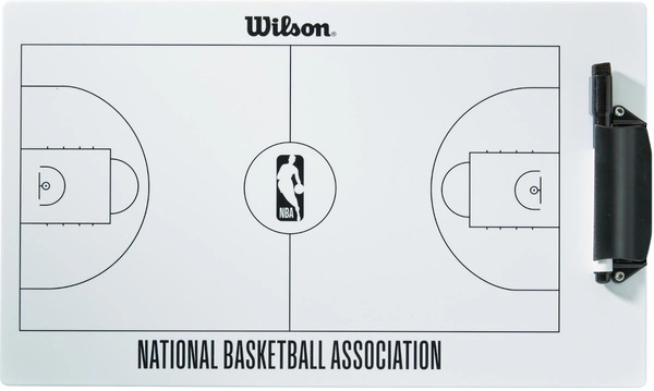 WILSON NBA tablica trenerska taktyczna dwustronna suchościeralna + mazak + torba