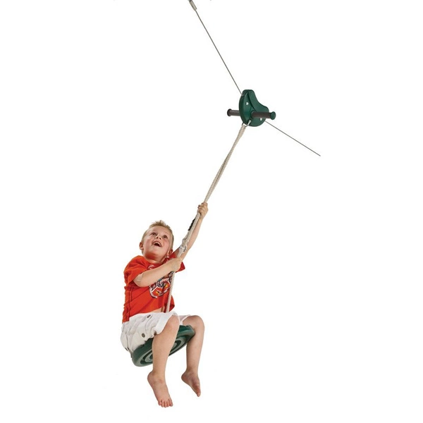 KBT zjazd linowy tyrolka z siedziskiem do 80kg 30m