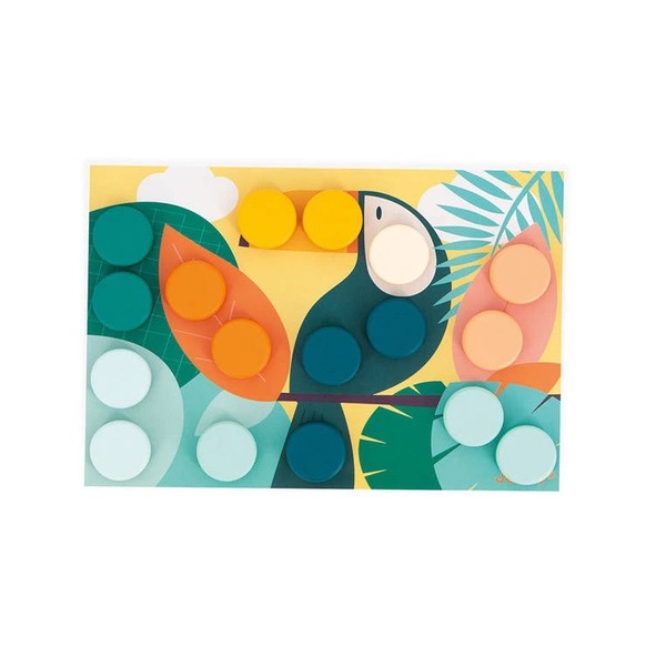 Janod - Układanka pierwsza drewniana mozaika 2+