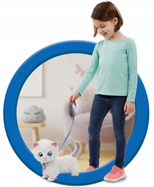 ANIMAGIC Interaktywny Kotek chodzący na smyczy 3+