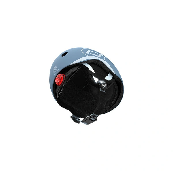 SCOOT AND RIDE kask narciarski XXS-S dla dzieci regulacja dziecięcy LED Steel