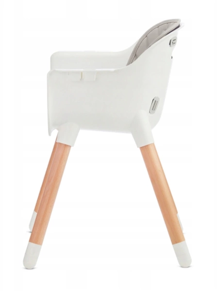 Baby Tiger Krzesełko do karmienia drewniane TINI Grey