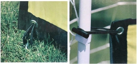 Bramka piłkarska ogrodowa 290x165x90cm metal +mata