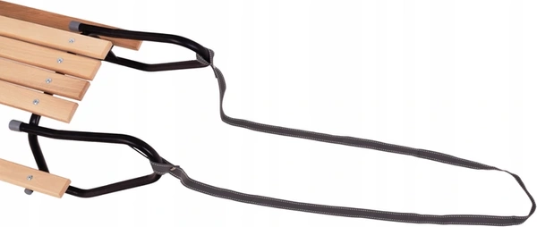 Sanki Metalowe z oparciem i podnóżkami Polskie