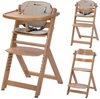 Bebe Confort TIMBA KRZESEŁKO DO KARMIENIA DREWNIANE Natural Wood z wkładką Happy Day