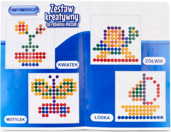 E-EDU ZESTAW KREATYWNY DO ROBIENIA MOZAIK 240 el.