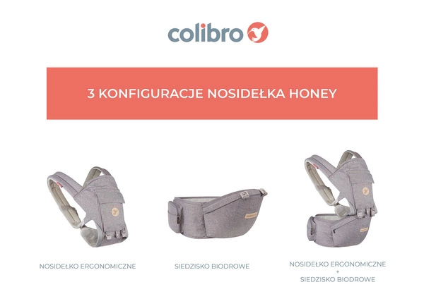 COLIBRO 12W1 nosidełko biodrowe 18 kg siedzisko +