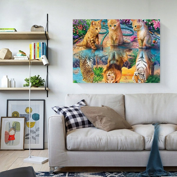 Malowanie Diamentami Haft Diamentowy Mozaika 5D - koty