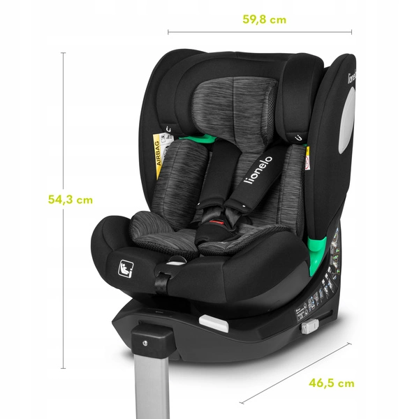 LIONELO BRAAM fotelik samochodowy obrotowy 360 przód tył 40-150 cm I-SIZE