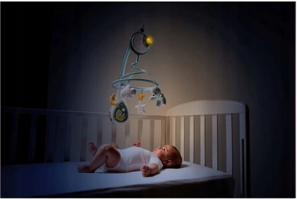 CHICCO Next2Dreams Next2Me karuzela na łóżeczko lampka szum beżowa