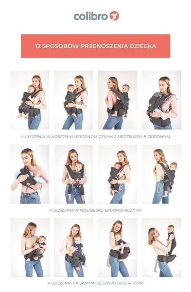COLIBRO 12W1 nosidełko biodrowe 18 kg siedzisko +