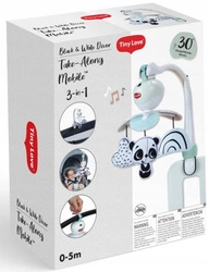 TINY LOVE karuzela do wózka łóżeczka fotelika decor czarno biała z klipsem