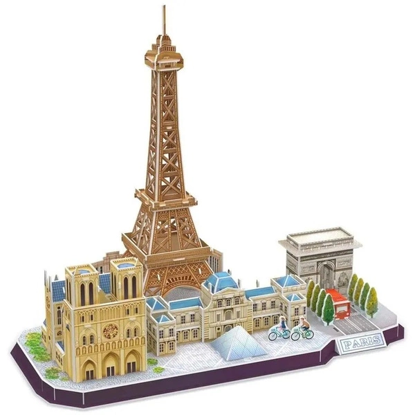 CUBIC FUN puzzle 3D city line Paris Paryż wieża Eiffla 114 elementów
