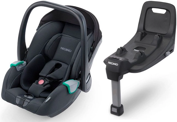 RECARO Kio Select Night Black fotelik + Avan Select Night Black fotelik + baza 3w1 zestaw