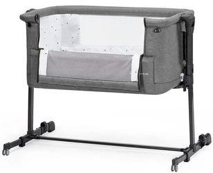 Kinderkraft Neste Grow dostawka łóżeczko dostawne 3w1 z obniżanym dnem Dark Grey
