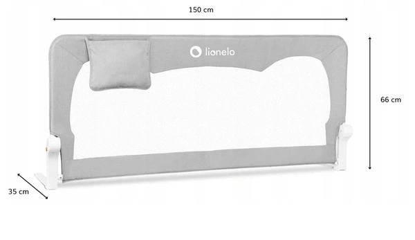 LIONELO HANNA barierka bramka ochronna łóżka 66cm