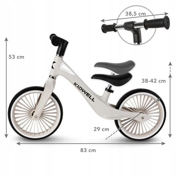 Kidwell Nix rowerek biegowy od 2 lat do 30 kg 12" lekki regulowany
