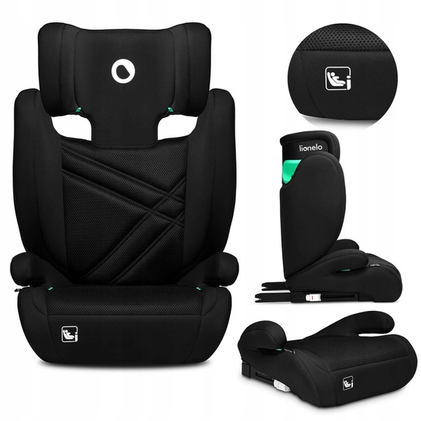 LIONELO HUGO Fotelik Samochodowy I-SIZE 100-150 cm ISOFIX