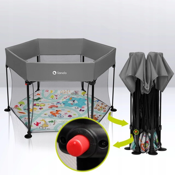 Kojec dla dziecka DUŻY SKŁADANY + torba Lionelo Roel