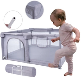 Duży kojec plac zabaw Kidwell FANKO Gray 134 x 134 cm kwadratowy