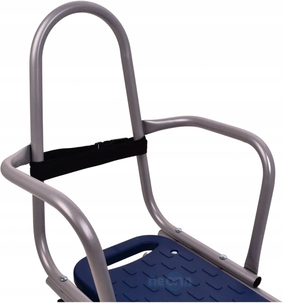 ADBOR Piccolino Sanki Metalowe z popychaczem i oparciem srebrne